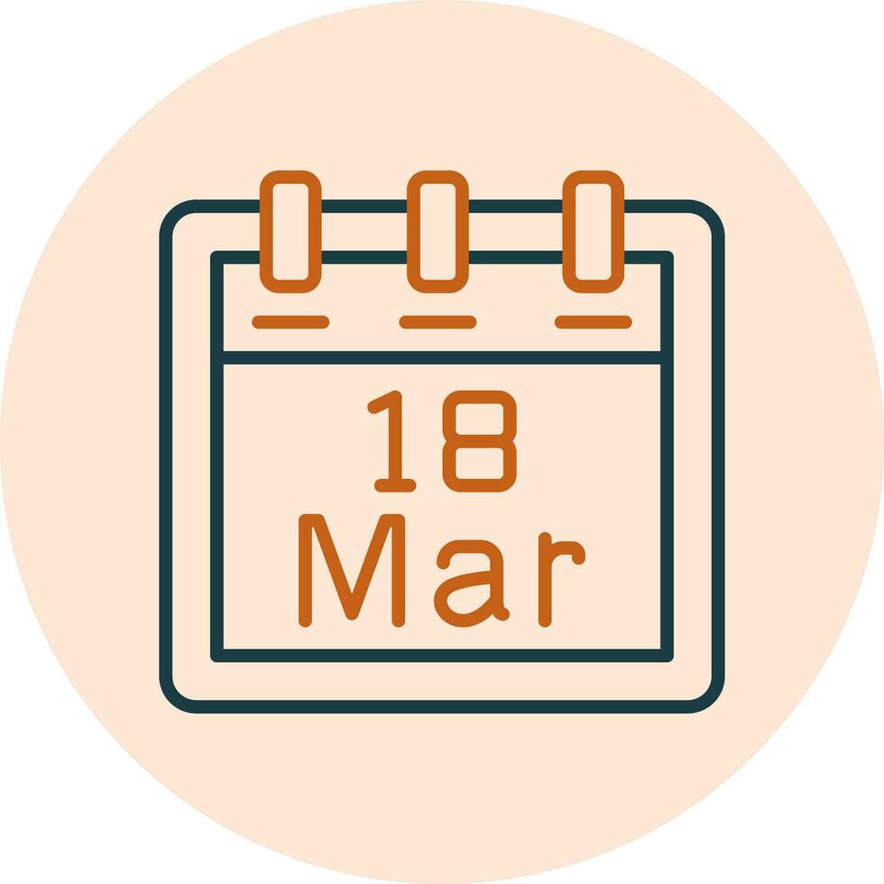 March 18 Vector Icon
