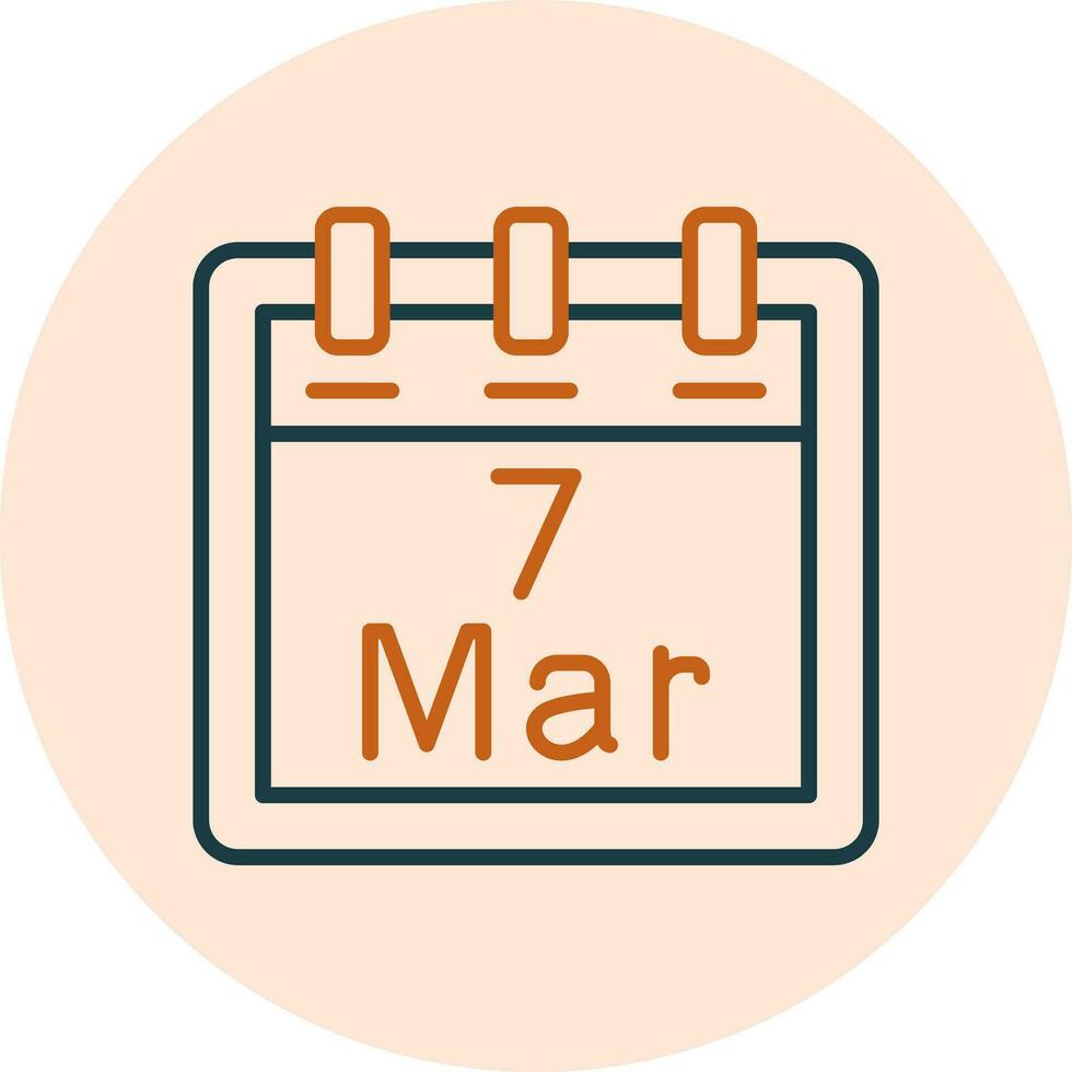 March 7 Vector Icon