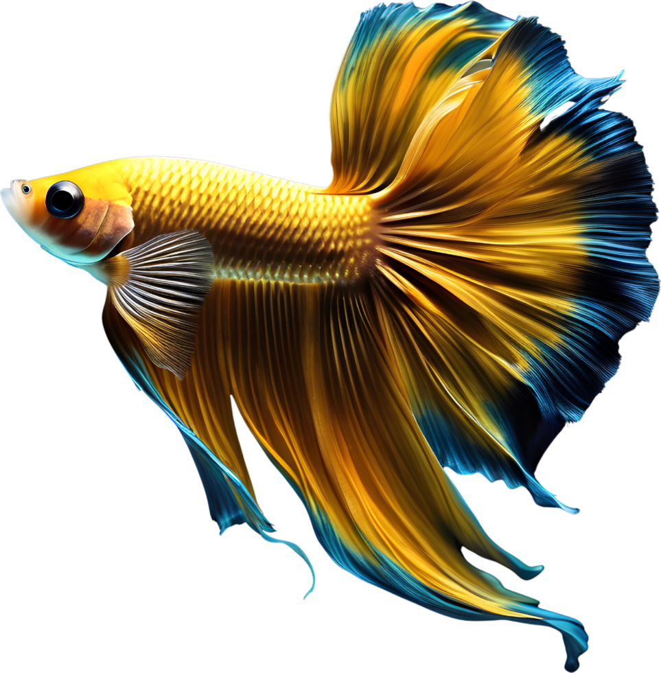 A painting of a Betta fish. AI-Generated. png