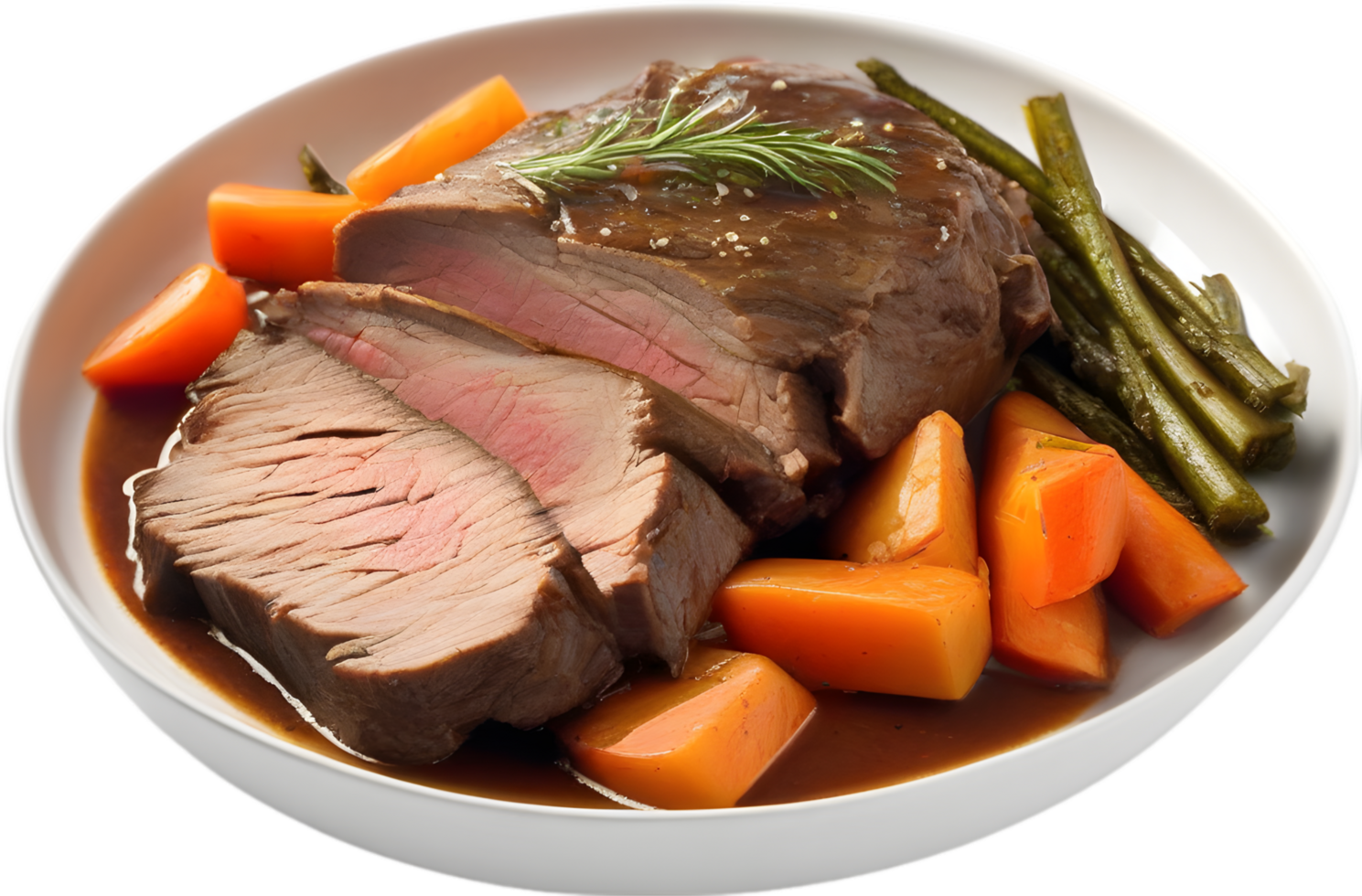 Image of Delicious-looking Pot roast. AI-Generated. png