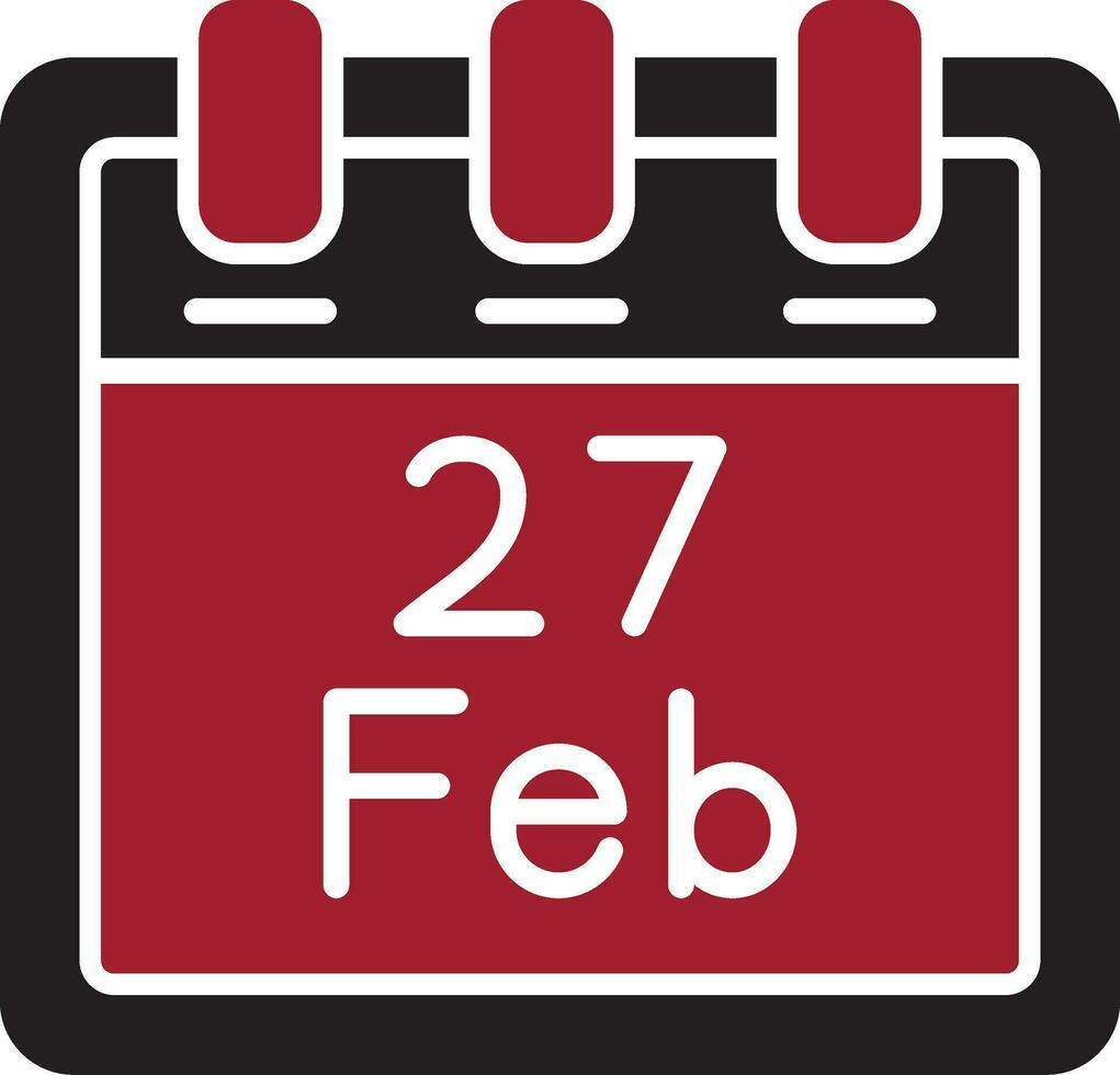 February 27 Vector Icon