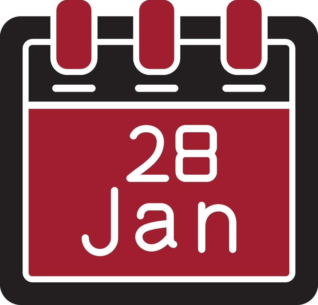 January 28 Vector Icon