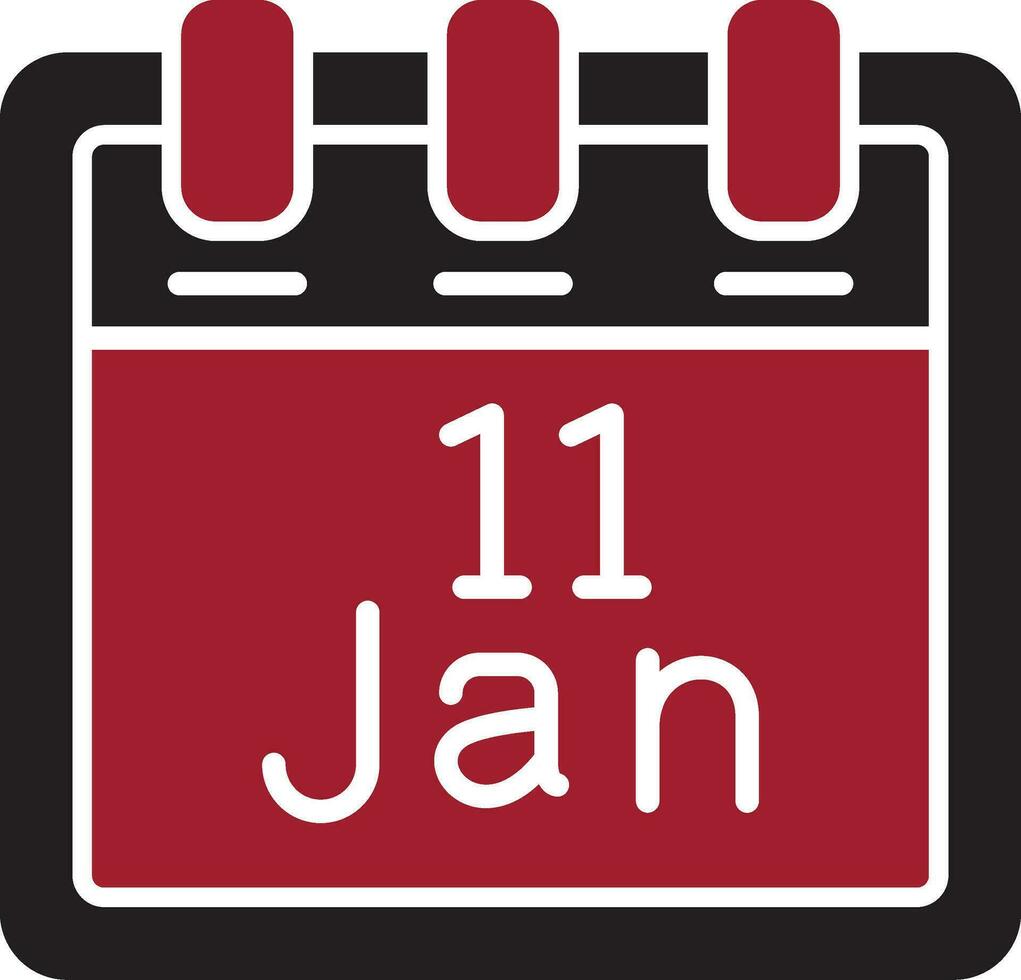 January 11 Vector Icon