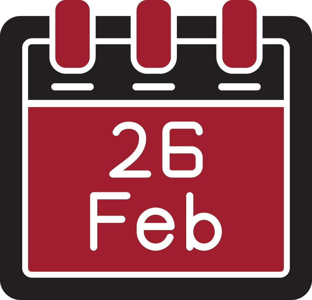 February 26 Vector Icon