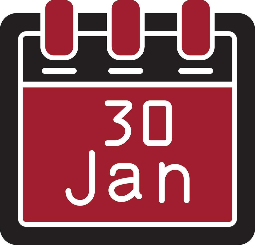 January 30 Vector Icon