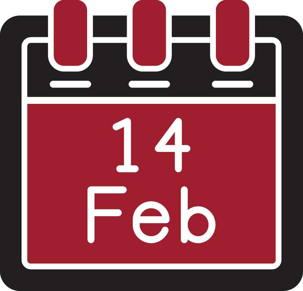 February 14 Vector Icon