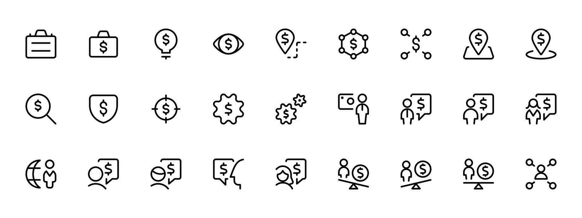 Business icons. Business and Finance web icons in line style. Money, bank, contact, infographic. Icon collection. Vector illustration. can be used for web, logo, UI,  UX