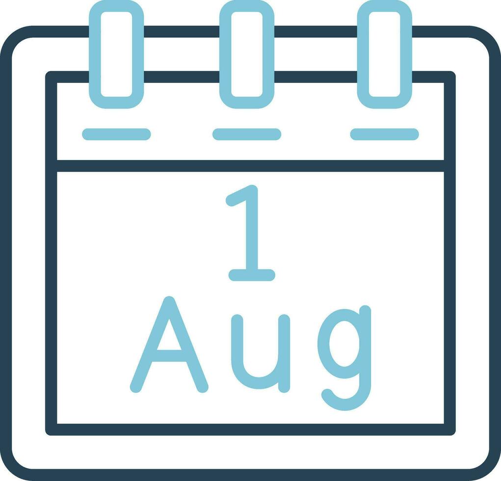 August 1 Vector Icon