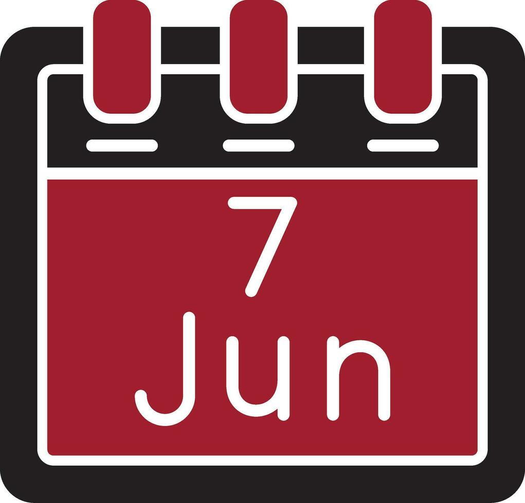 June 7 Vector Icon