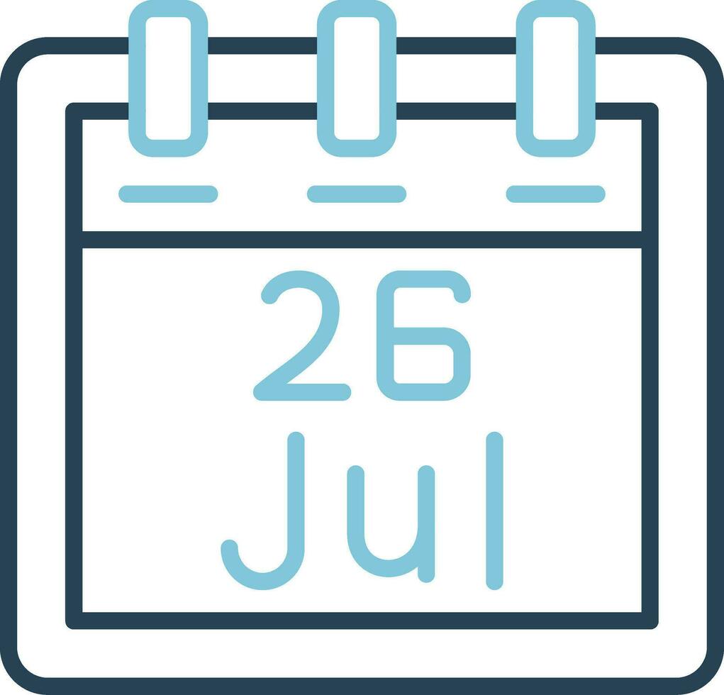 July 26 Vector Icon