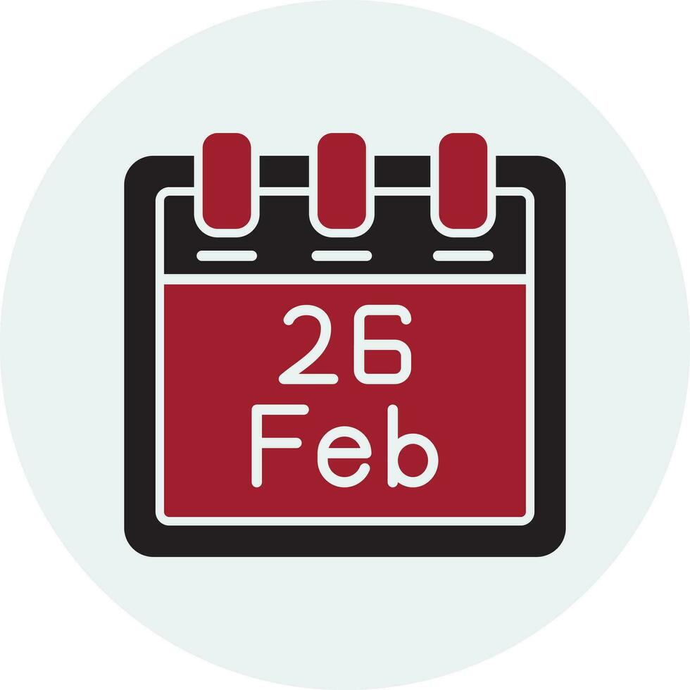 February 26 Vector Icon