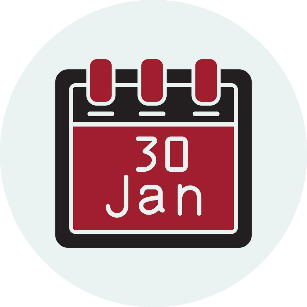 January 30 Vector Icon