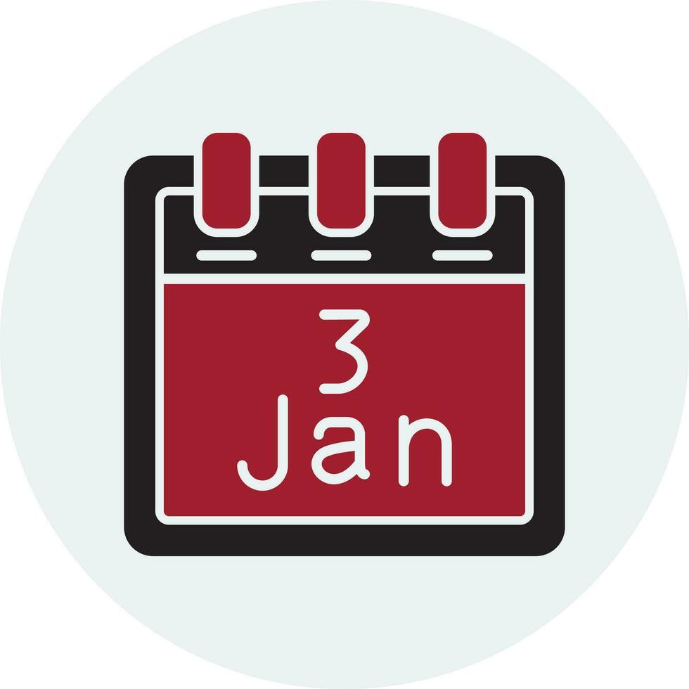 January 3 Vector Icon