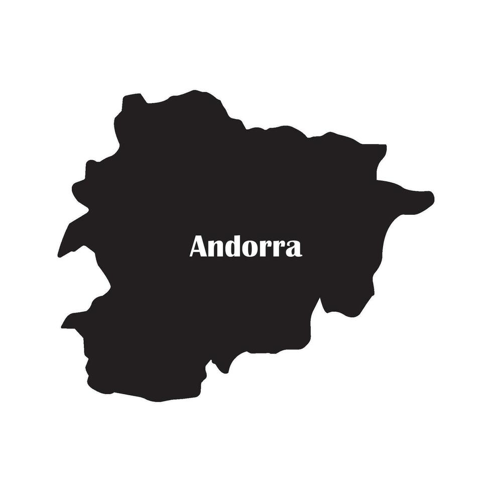 Andorra map icon vector