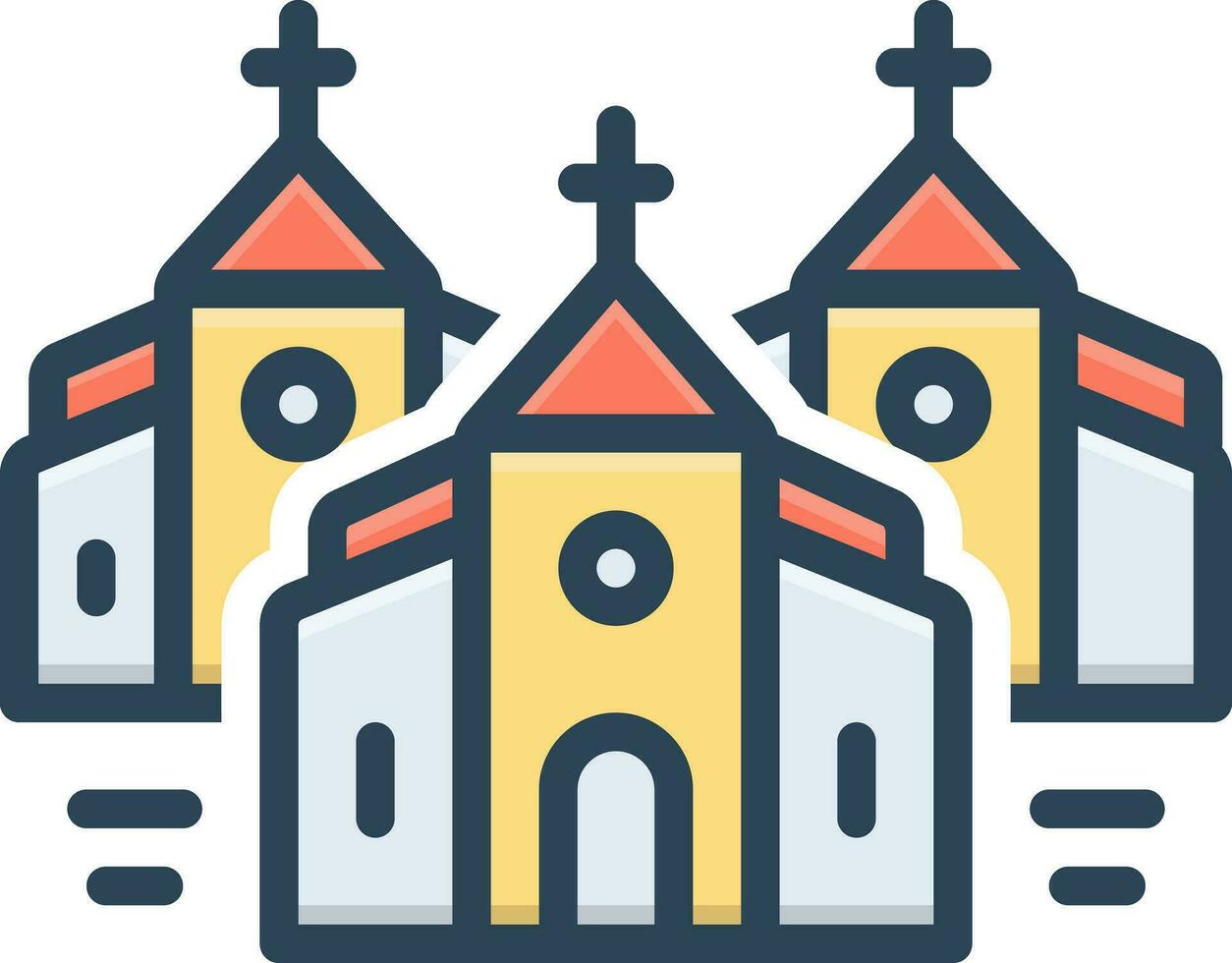 color icono para iglesias vector