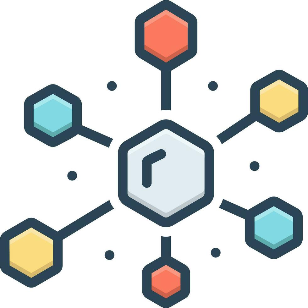 color icon for compounds vector