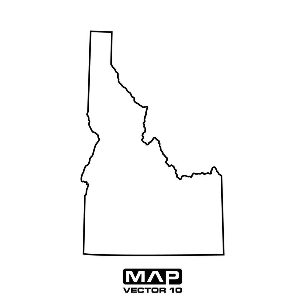 idaho map vector elements, idaho map vector illustration, idaho map vector template