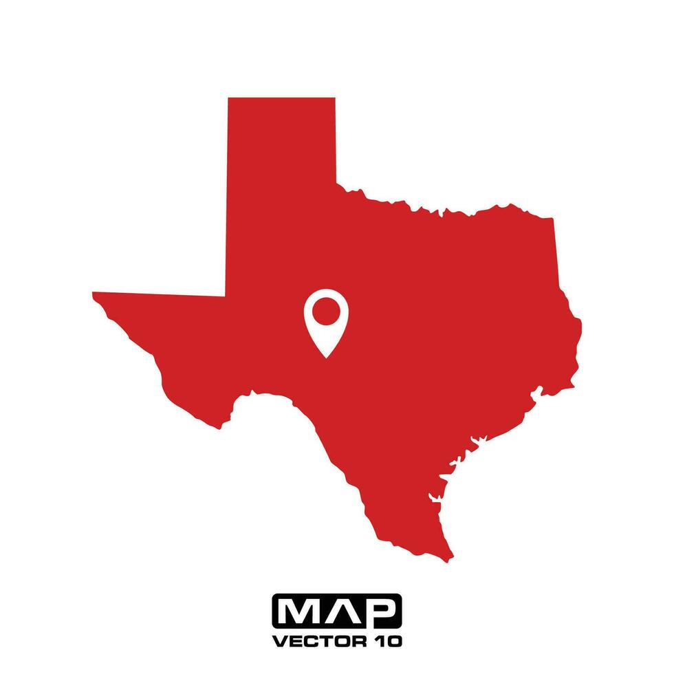 Texas mapa vector elementos, Texas mapa vector ilustración, Texas mapa vector modelo