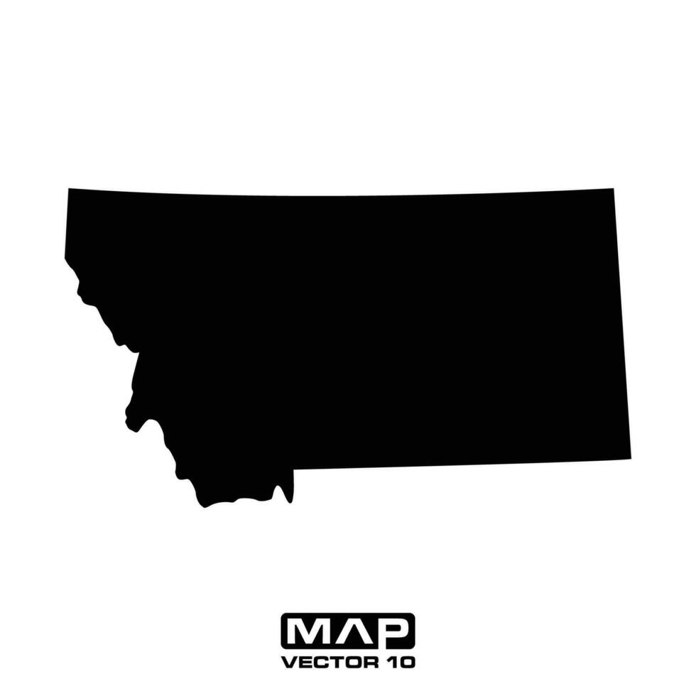 Montana mapa vector elementos, Montana mapa vector ilustración, Montana mapa vector modelo