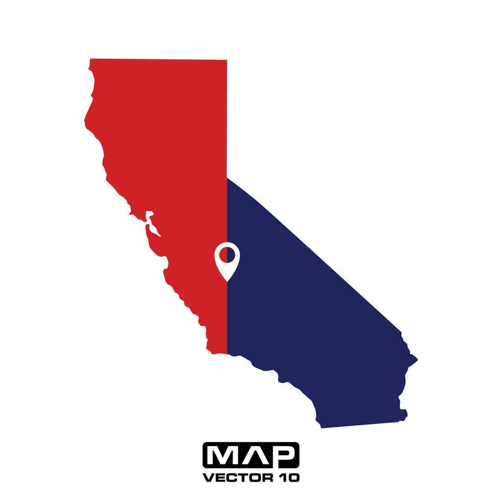 California mapa vector elementos, California mapa vector ilustración, California mapa vector modelo