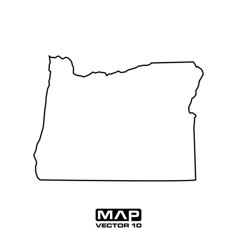 oregon map vector elements, oregon map vector illustration, oregon map vector template
