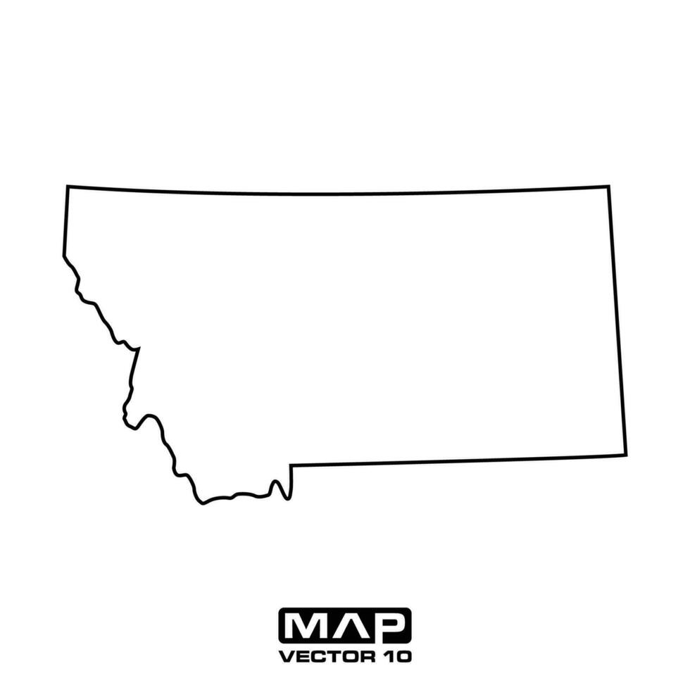 montana map vector elements, montana map vector illustration, montana map vector template