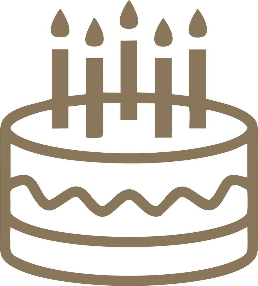 Logo Icon Cake Vector Happy Brithday Moment