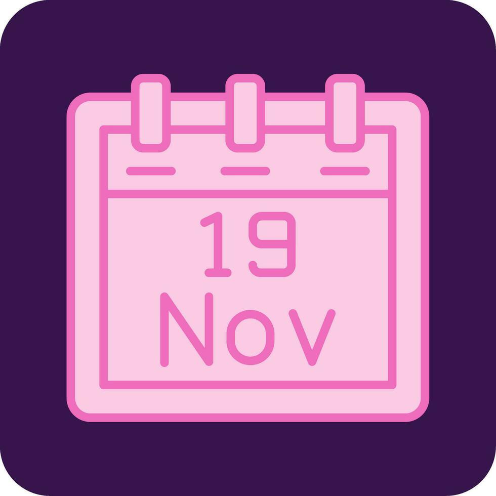November 19 Vector Icon