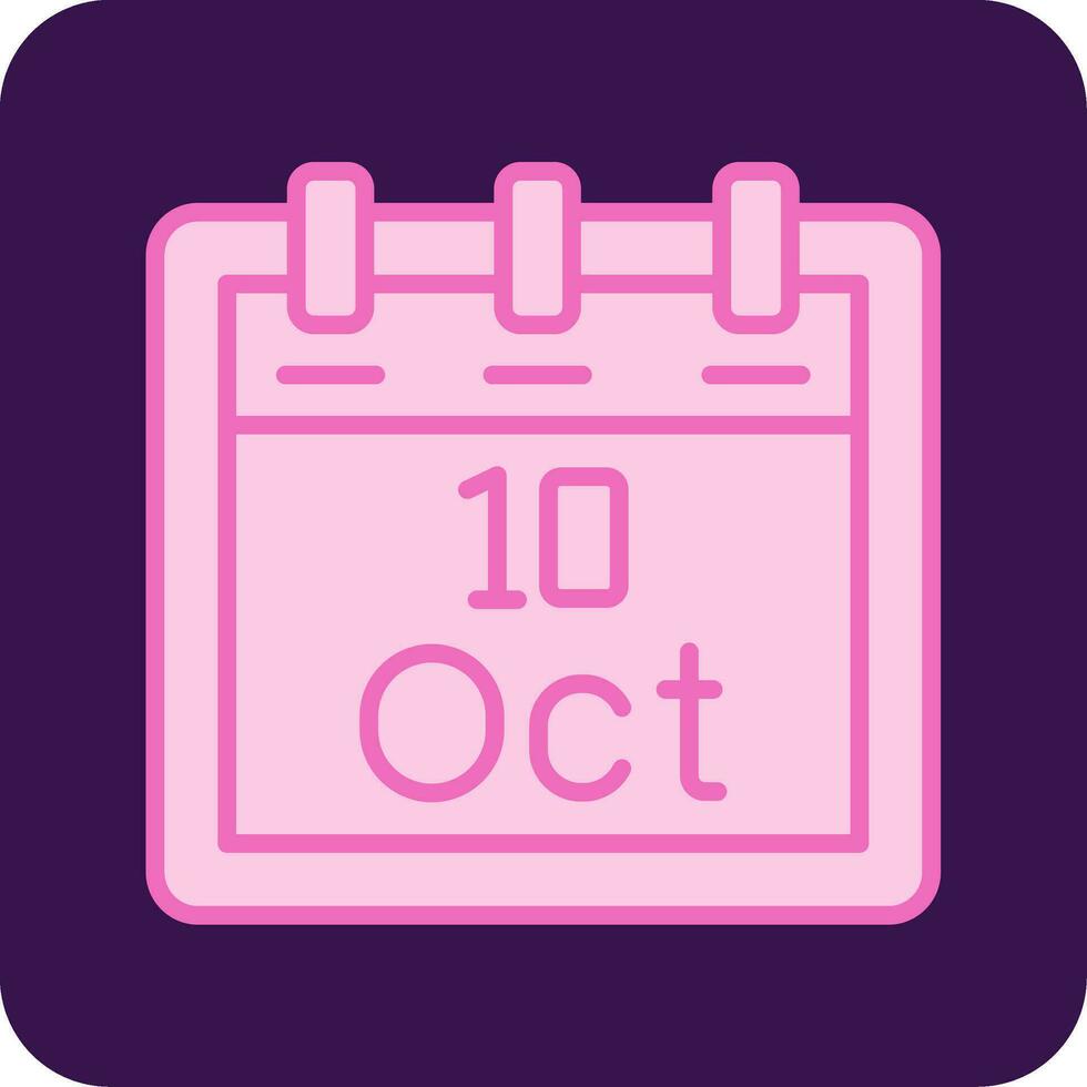 October 10 Vector Icon