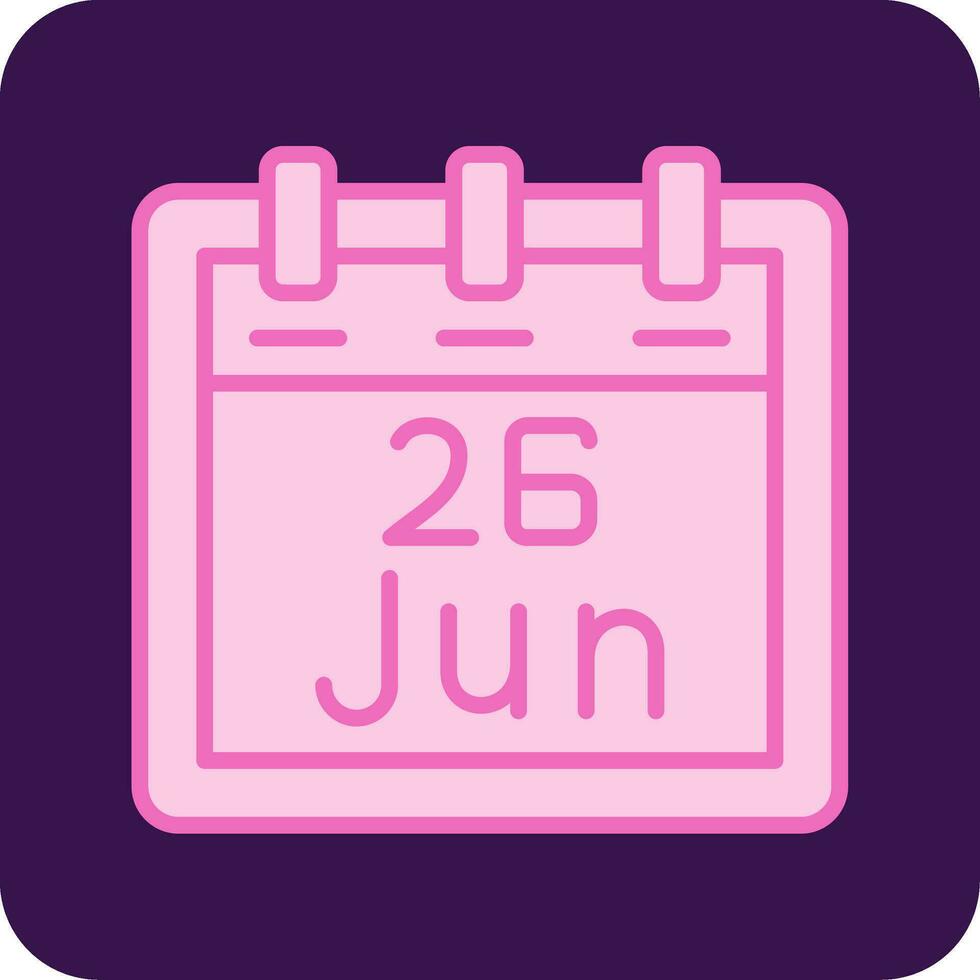 June 26 Vector Icon