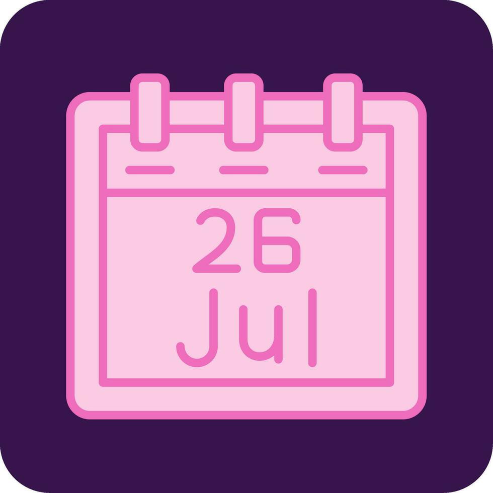 July 26 Vector Icon