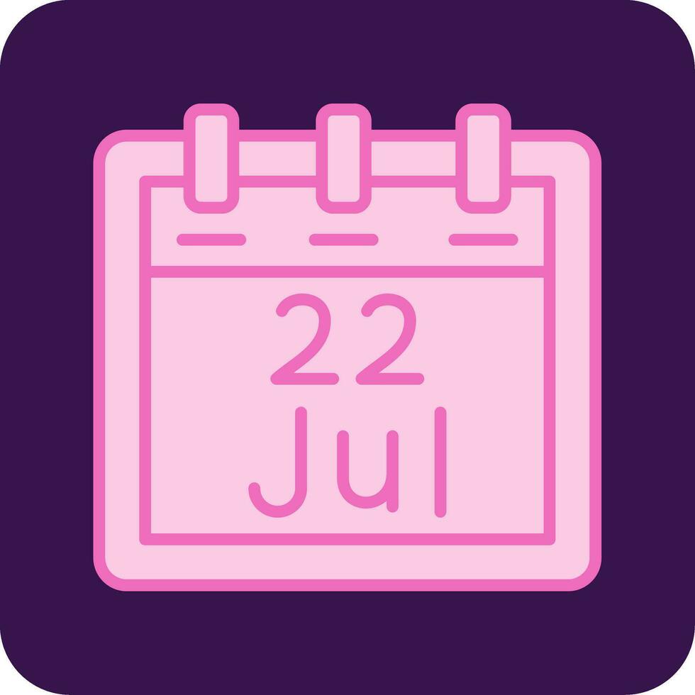 July 22 Vector Icon