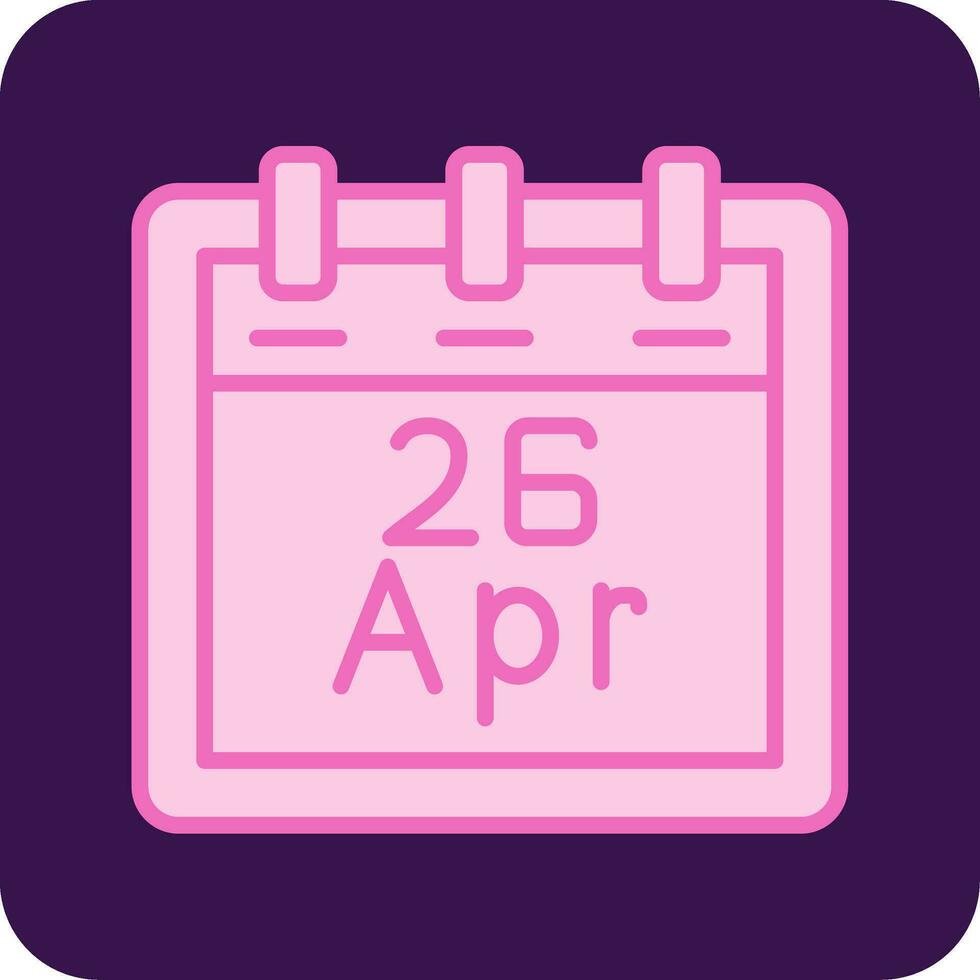 April 26 Vector Icon