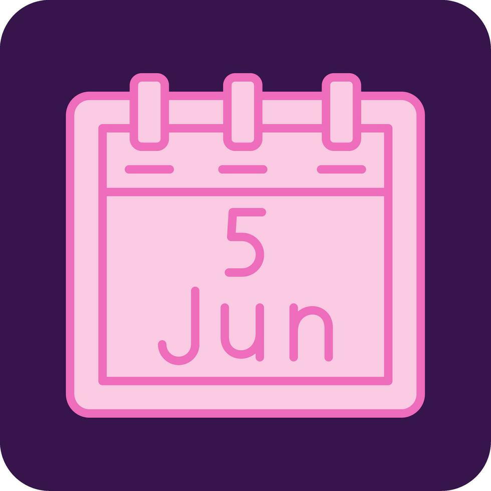 June 5 Vector Icon