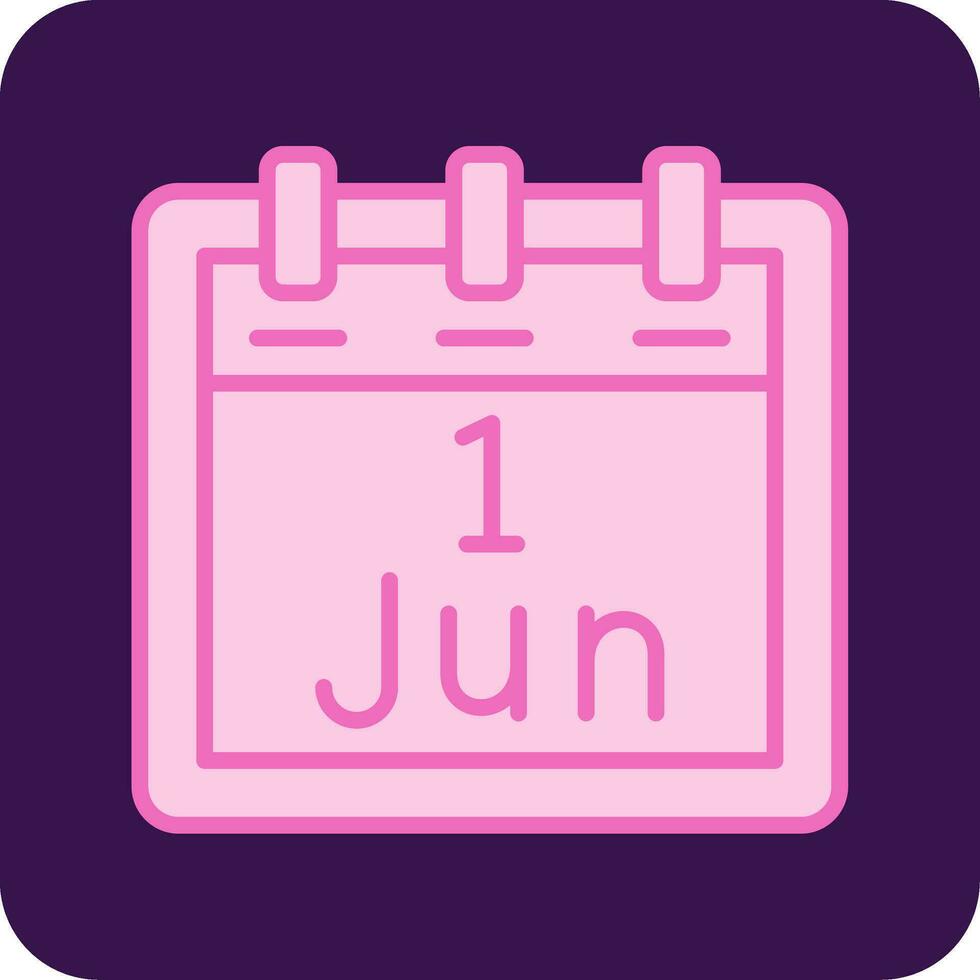 junio 1 vector icono