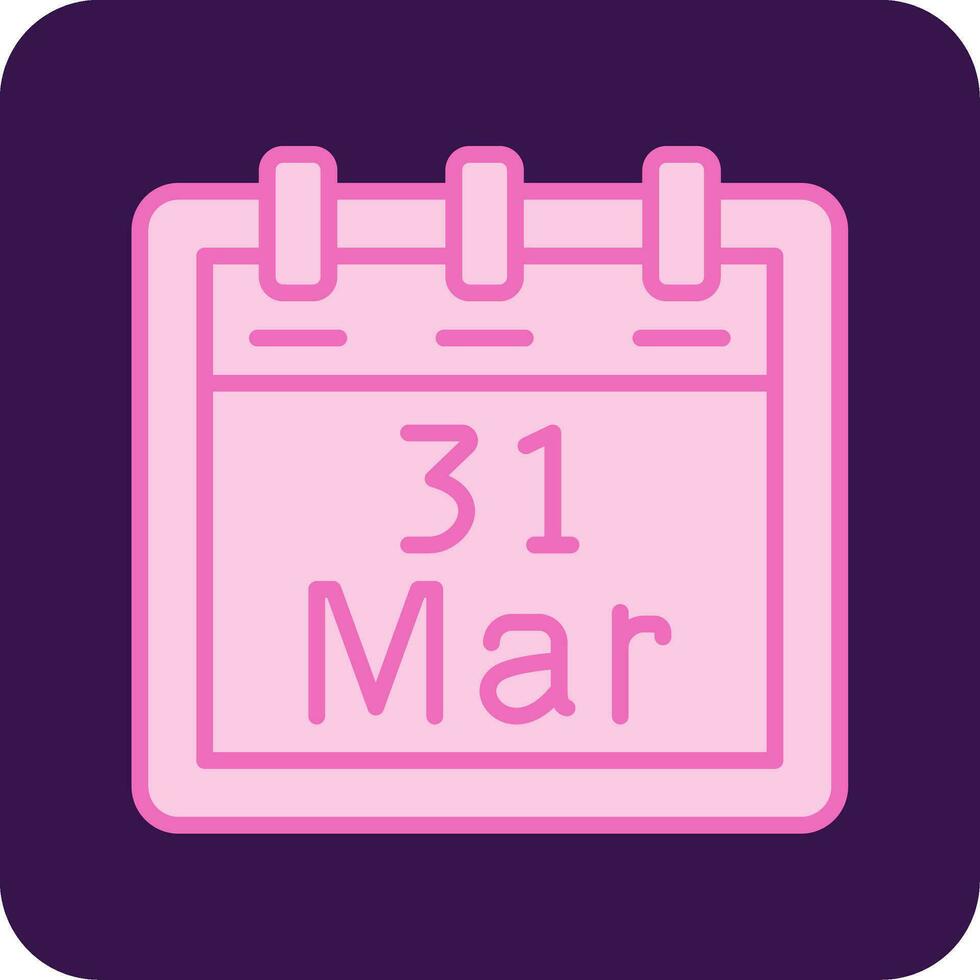 March 31 Vector Icon