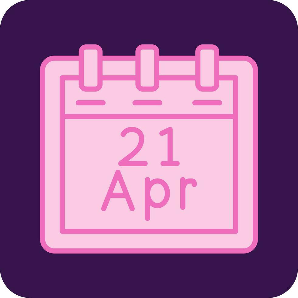 April  21 Vector Icon