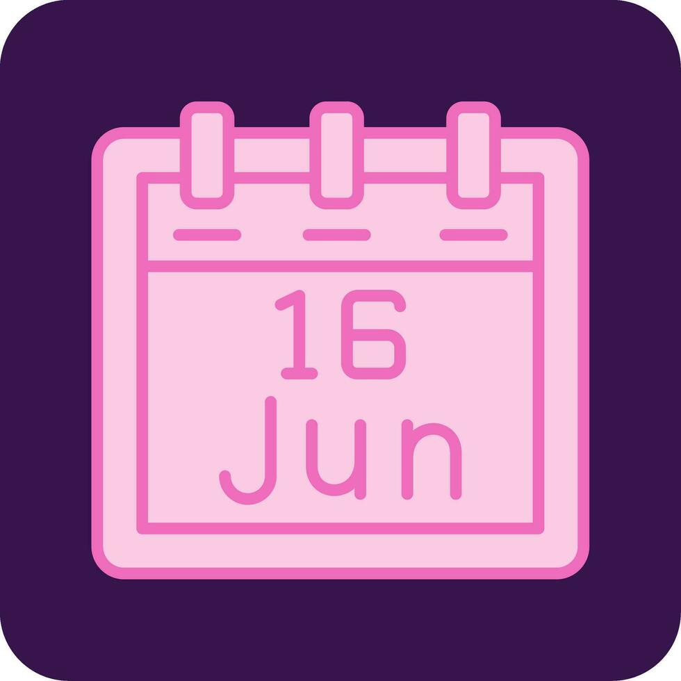 June 16 Vector Icon