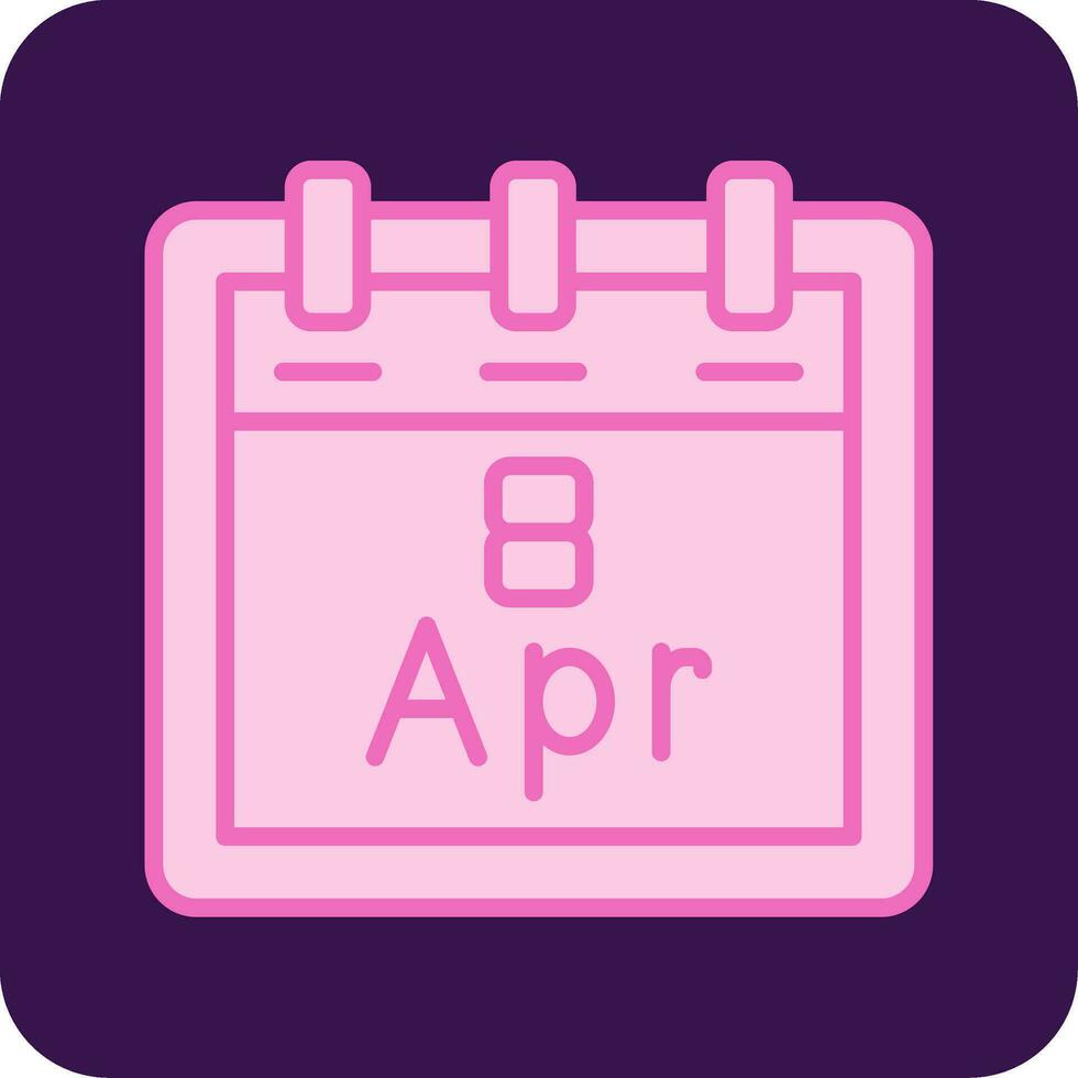 April 8 Vector Icon