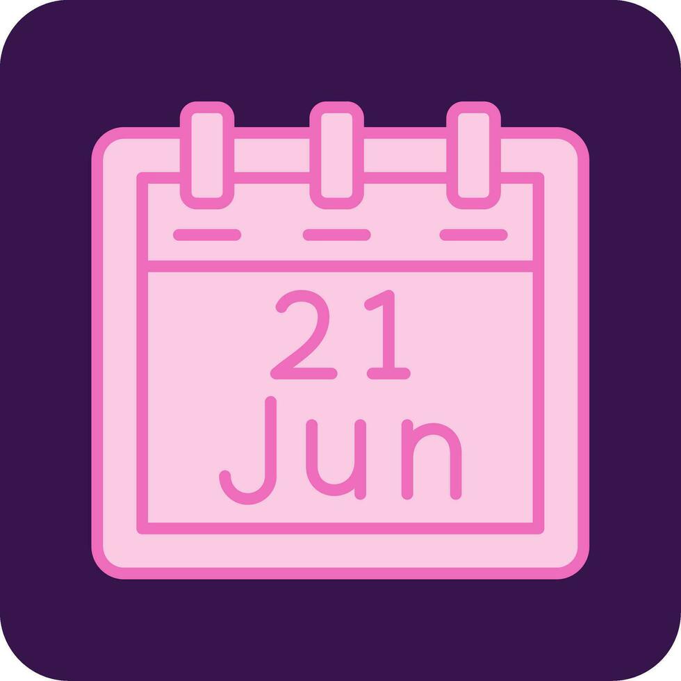June 21 Vector Icon