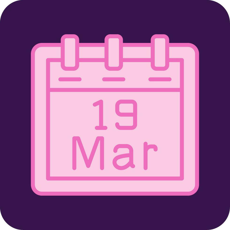 March 19 Vector Icon