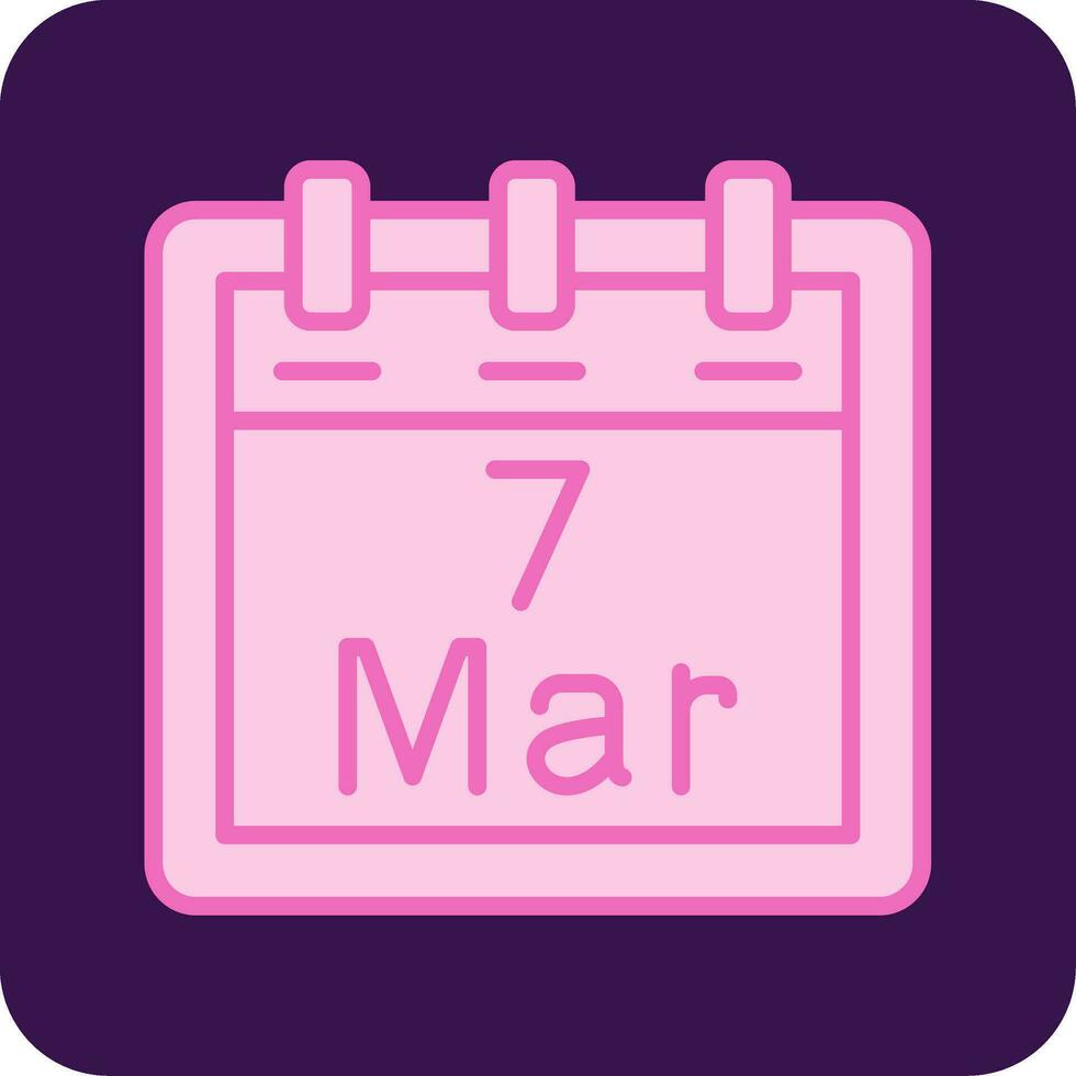 March 7 Vector Icon