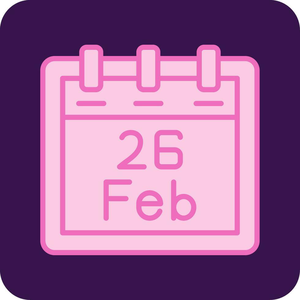 February 26 Vector Icon