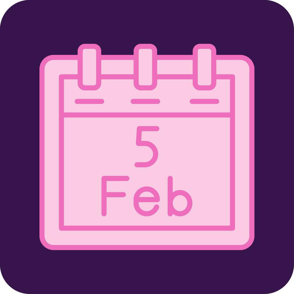 February 5 Vector Icon