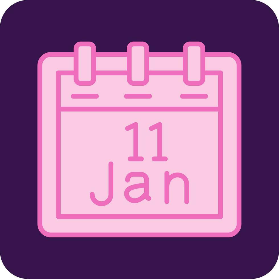 January 11 Vector Icon