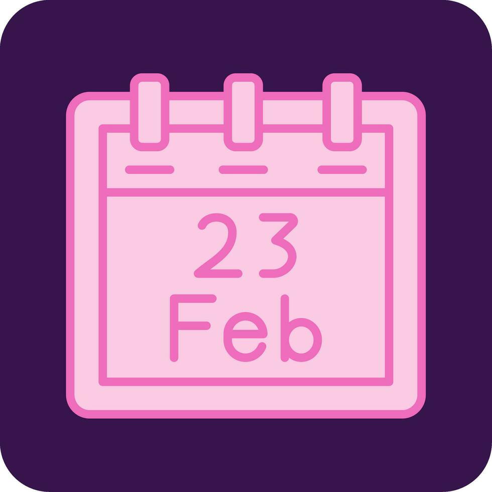 February 23 Vector Icon