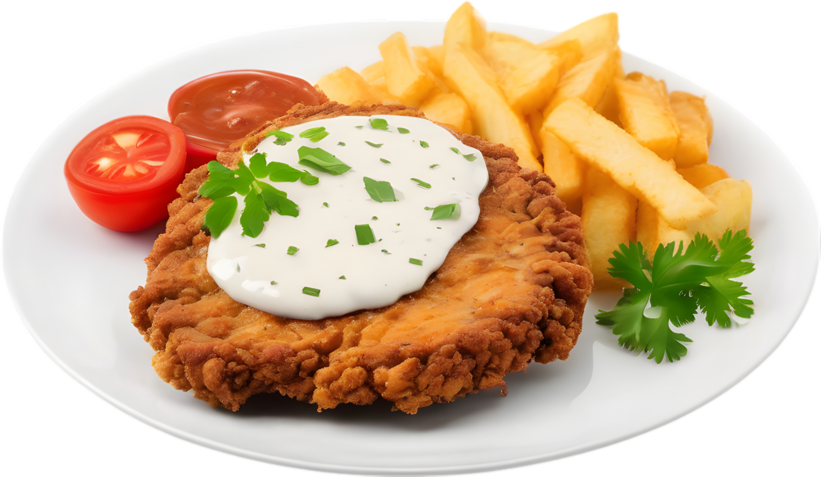 image de délicieux poulet frit steak. ai-généré. png