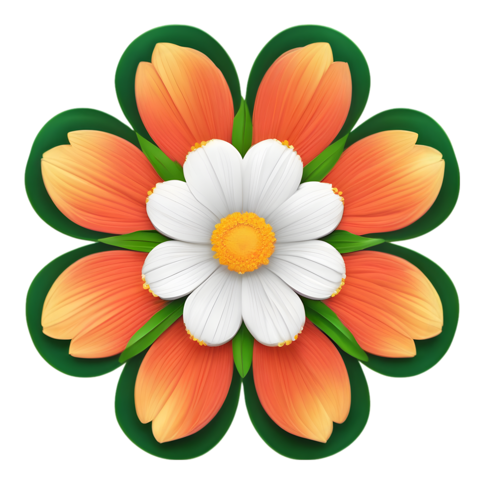 A cute colorful flower. AI-Generated. png