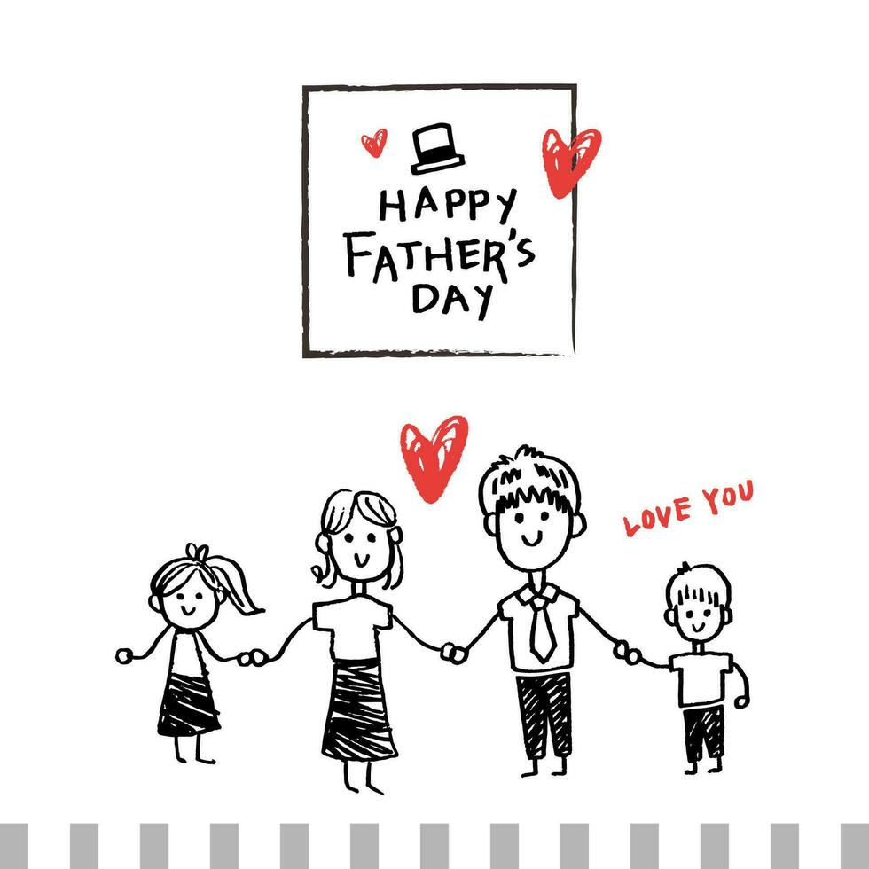 Vector illustration of joyous celebration of Happy Father's Day