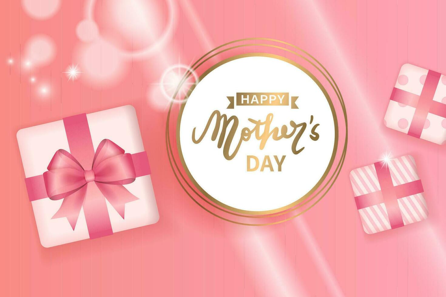 Vector illustration of joyous celebration of Happy Mother's Day